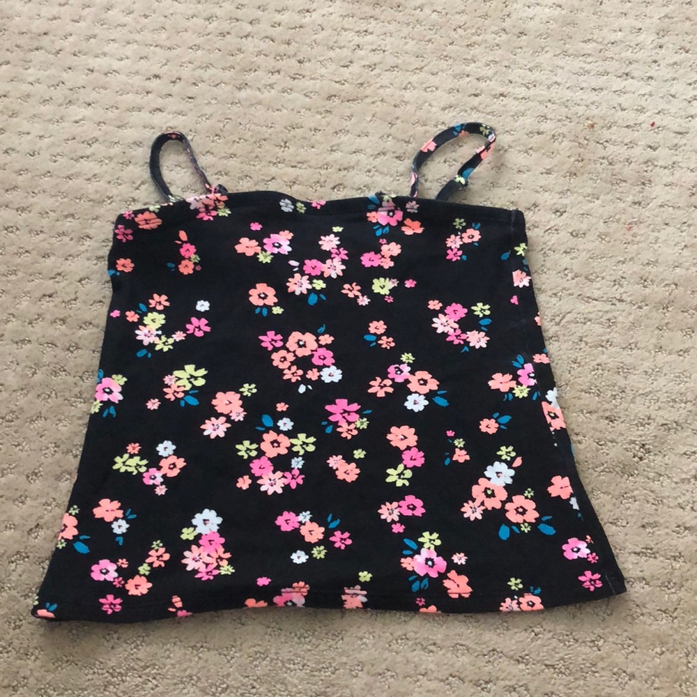 Justice tank top with colorful flowers
